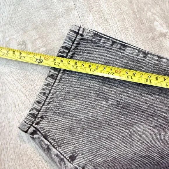 Zara Gray Black Denim Barrel Paperbag Jeans 8 - Picture 8 of 8